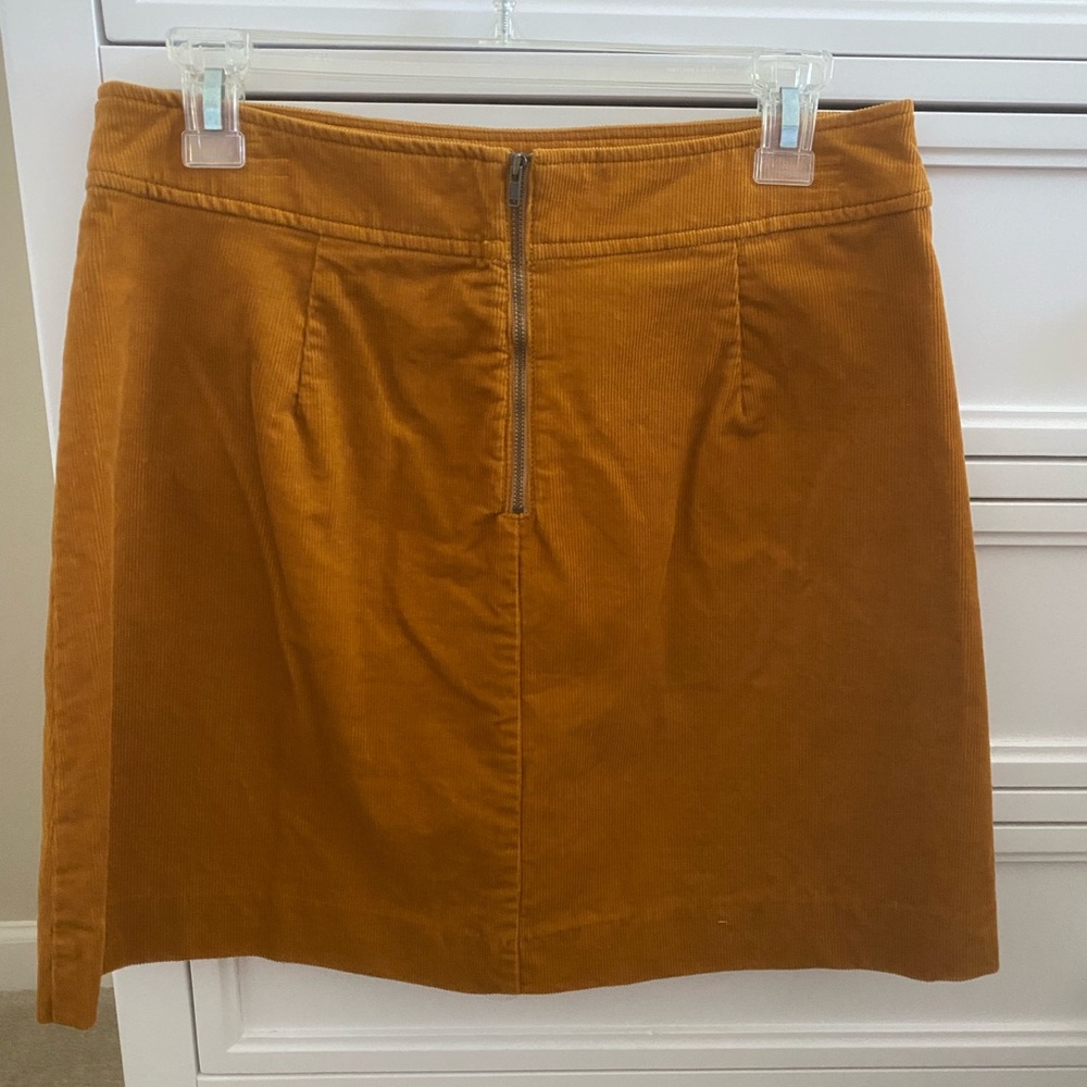 J.Crew Gold Corduroy Skirt - Picture 2 of 3
